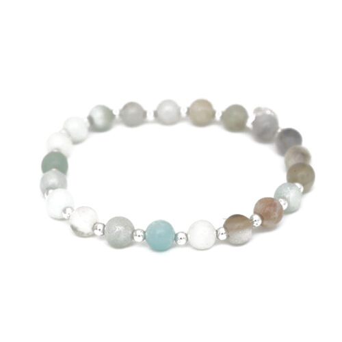 Biba Stone Bead Bracelet Lt Grey-Green /Silver