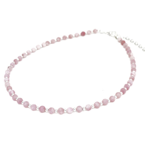 Biba Stone Bead Necklace - Lt Pink /Silver - Image 3