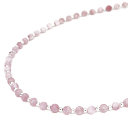 Biba Stone Bead Necklace - Lt Pink /Silver