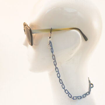 Cellulose Acetate Glasses Chain - Class Act Navy