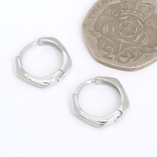 Anartxy Sterling Silver Mini Bamboo Hoops - Gold - Image 2