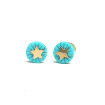 Anartxy Stone-faced Studs - Turquoise