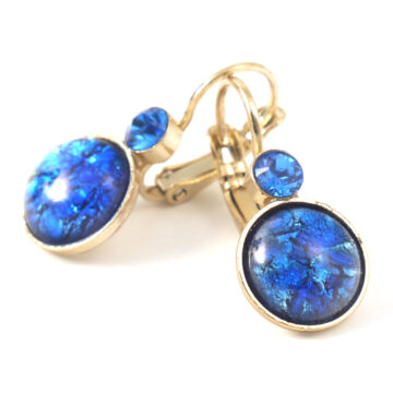 Bohemia Drop Earrings - Colour 20 (Blue) / gold