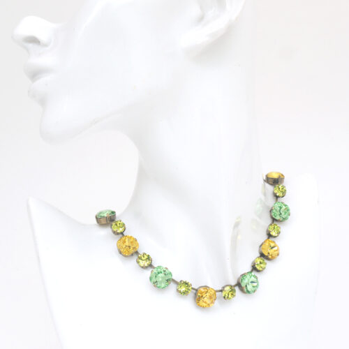 Swarovski Crystal Bracelet - Shiny Lime/Old Gold - Image 2