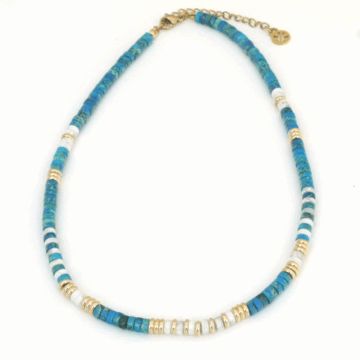 Anartxy Heishi Necklace - Blue