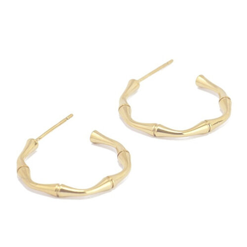 Anartxy 20mm Bamboo Hoops - Gold - Image 4