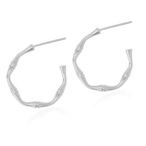 Anartxy 20mm Bamboo Hoops - Rhodium - Image 3