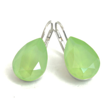 Teardrop Crystal - Shiny Lime Delite / Silver