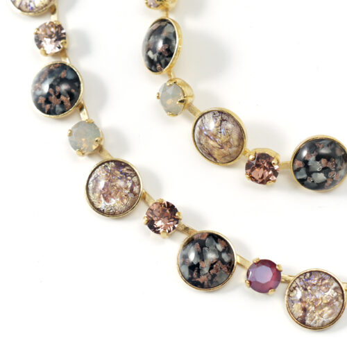 Bohemia Necklace 01 – Colour 08 (Mauve) / Gold - Image 2