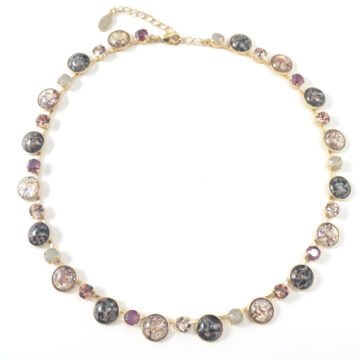 Bohemia Necklace 01 – Colour 08 (Mauve) / Gold