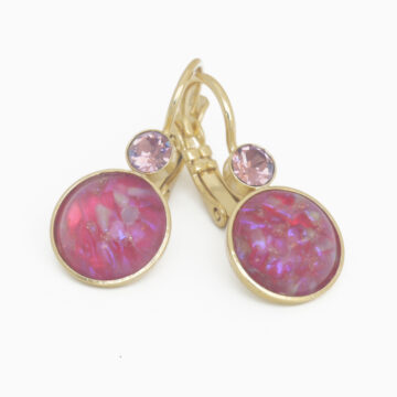 Bohemia Drop Earrings - Colour 06 (Lilarot) / gold