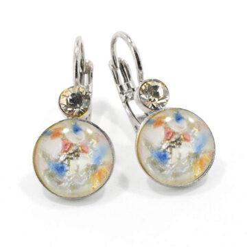 Bohemia Drop Earrings - Colour 30 (Multi-white) / silver