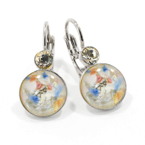 Bohemia Drop Earrings - Colour 30 (Multi-white) / silver