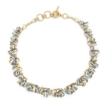 Aluminium Jewellery Chain 15 Necklace (Small Loop) - Matt Silver, Grey / Gold (22)