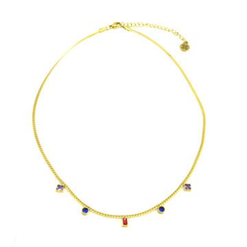 Anartxy Snake Chain with Crystals - Multicolour
