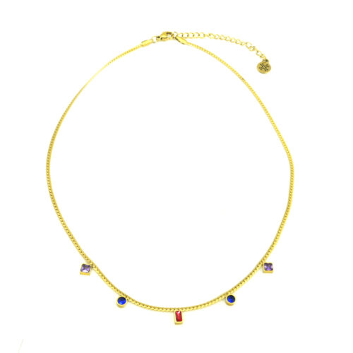 Anartxy Snake Chain with Crystals - Multicolour