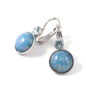 Bohemia Drop Earrings - Colour 15 (Milchblau) / silver