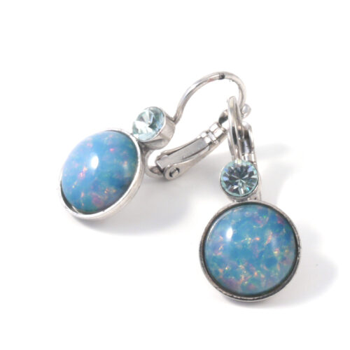 Bohemia Drop Earrings - Colour 15 (Milchblau) / silver