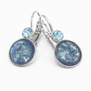 Bohemia Drop Earrings - Colour 16 (Aqua) / silver