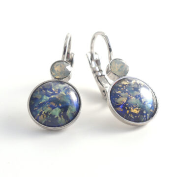 Bohemia Drop Earrings - Colour 25 (Blue-green)/ silver