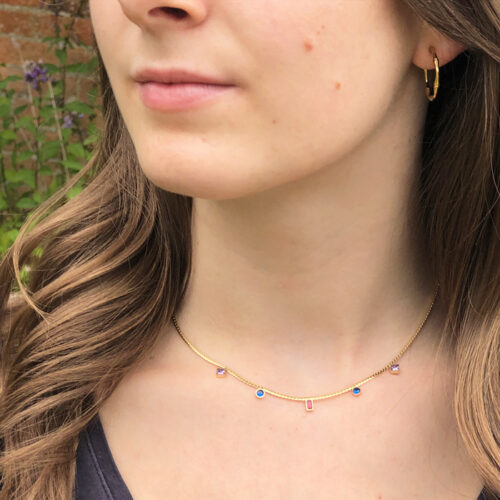 Anartxy Snake Chain with Crystals - Multicolour - Image 3