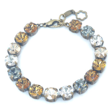 Swarovski Crystal Bracelet - Grey-Brown Mix / Gold