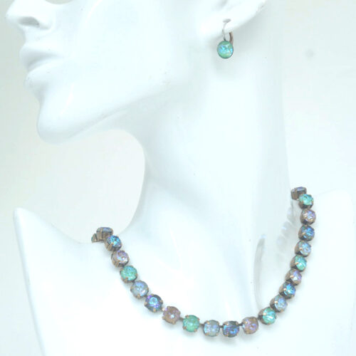 Swarovski Crystal Necklace - Silky Mix / Gold - Image 2