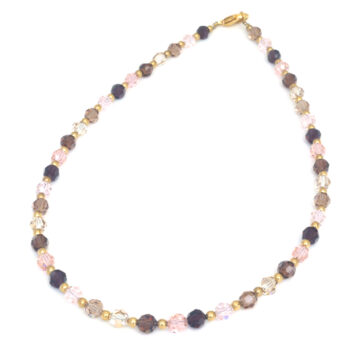 IDCO Swarovski Crystal Necklace - Col 1 Brown Mix