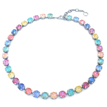 Swarovski Crystal Necklace - Multi-Delite Mix / Silver