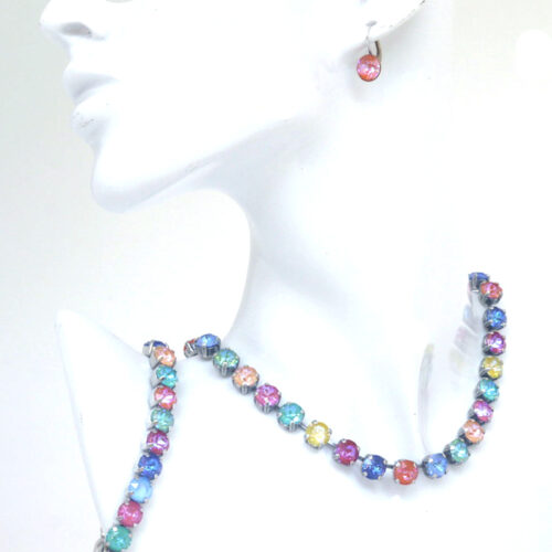 Swarovski Crystal Necklace - Multi-Delite Mix / Silver - Image 2