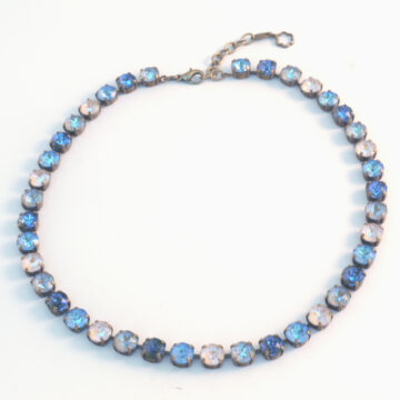 Swarovski Crystal Necklace - Serene Ocean /  Gold