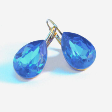Teardrop Crystal - Royal Blue Delite / Gold