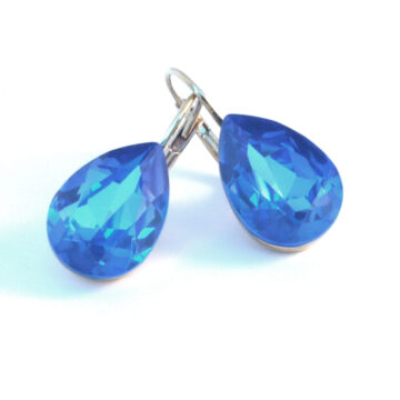 Teardrop Crystal - Royal Blue Delite / Silver