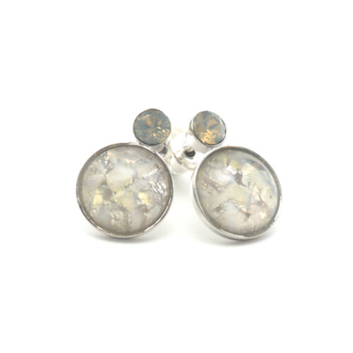 Bohemia Stud-Drop Earrings Col 01 (White)/s