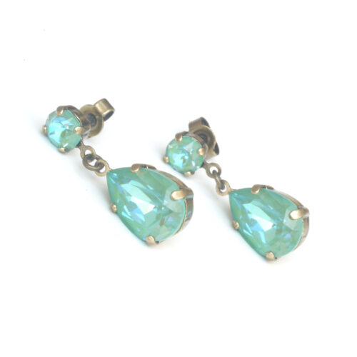 2-part Crystal Drop - Silky Sage Delite / Gold