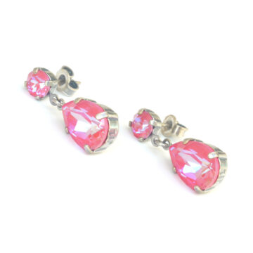 2-part Crystal Drop - Lotus Delite / Silver