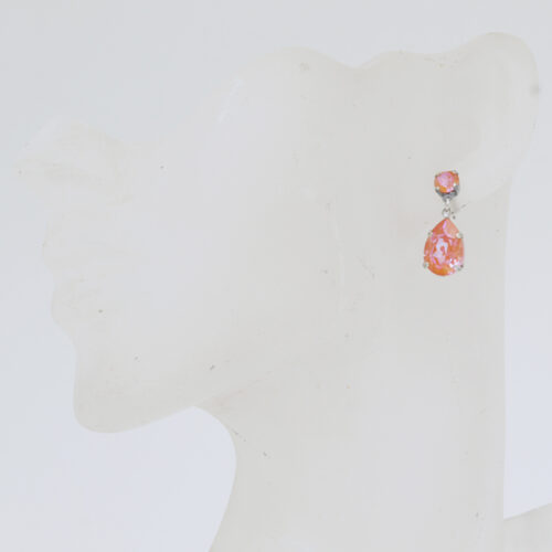 2-part Crystal Drop - Tangerine Delite / Silver - Image 2