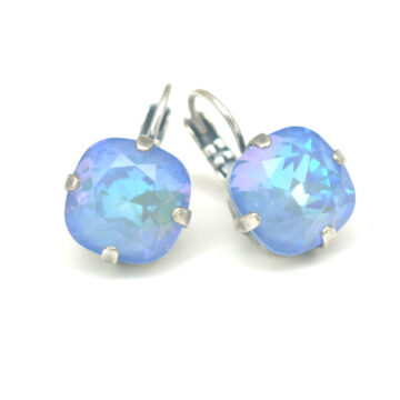 Square Crystal Drop - Ocean Delite / Silver
