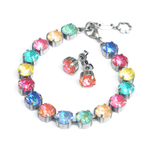 Swarovski Crystal Bracelet - Multi Delite Mix / Silver - Image 4