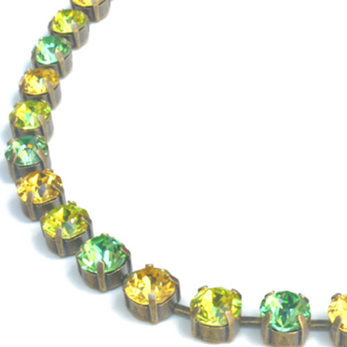 Swarovski Crystal Bracelet - Citrus Green Mix / Gold - Image 2