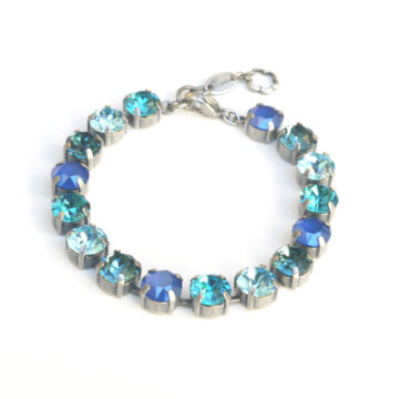 Swarovski Crystal Bracelet - Denim Mix / Silver