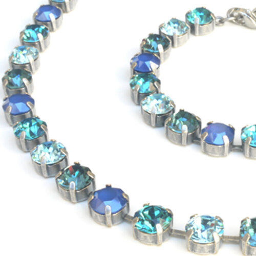 Swarovski Crystal Bracelet - Denim Mix / Silver - Image 3