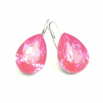 Teardrop Crystal - Lotus Pink Delite / Silver