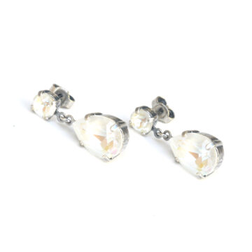 2-part Crystal Drop - Crystal Lite Delite / Silver
