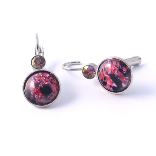 Bohemia Drop Earrings - Colour 10 (Pink Melon) / silver - Image 3