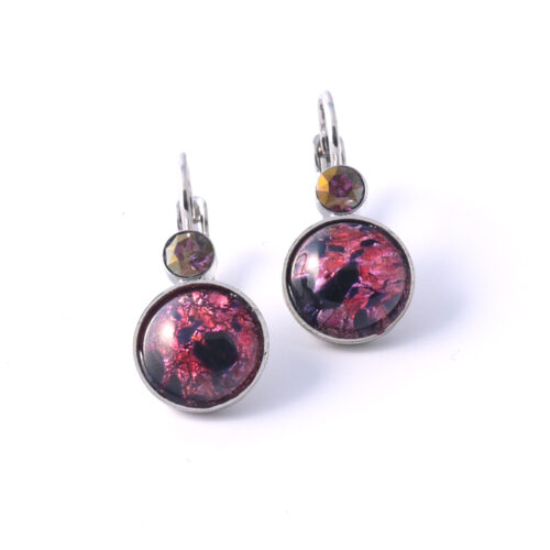 Bohemia Drop Earrings - Colour 10 (Pink Melon) / silver - Image 4