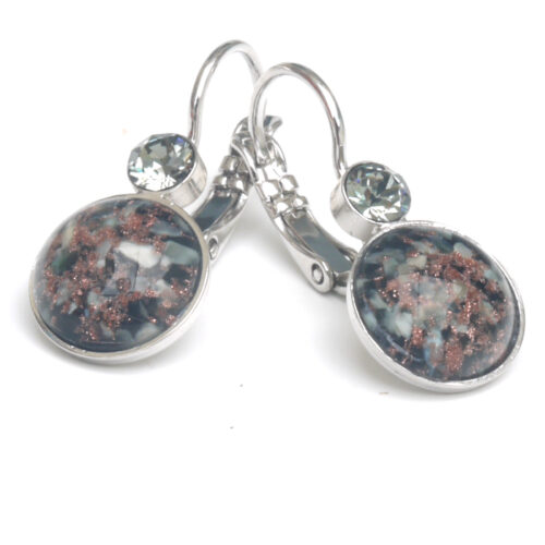 Bohemia Drop Earrings - Colour 12 (Grey-Rose)/s
