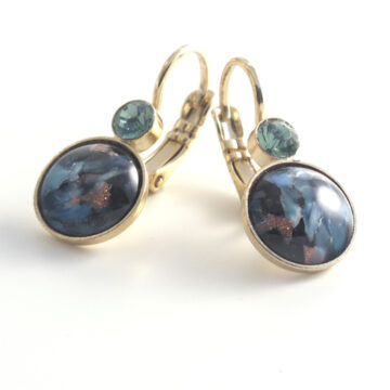 Bohemia Drop Earrings - Colour 3052 (Chalk Blue) / gold