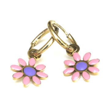 Anartxy Daisy Hoops - Pink
