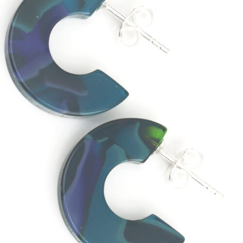 Cellulose Acetate Chunky Hoops - Multicolour - Image 3